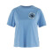 Polo Fjallraven Fjallblomster Logo T-shirt W Mujer Ultramarine