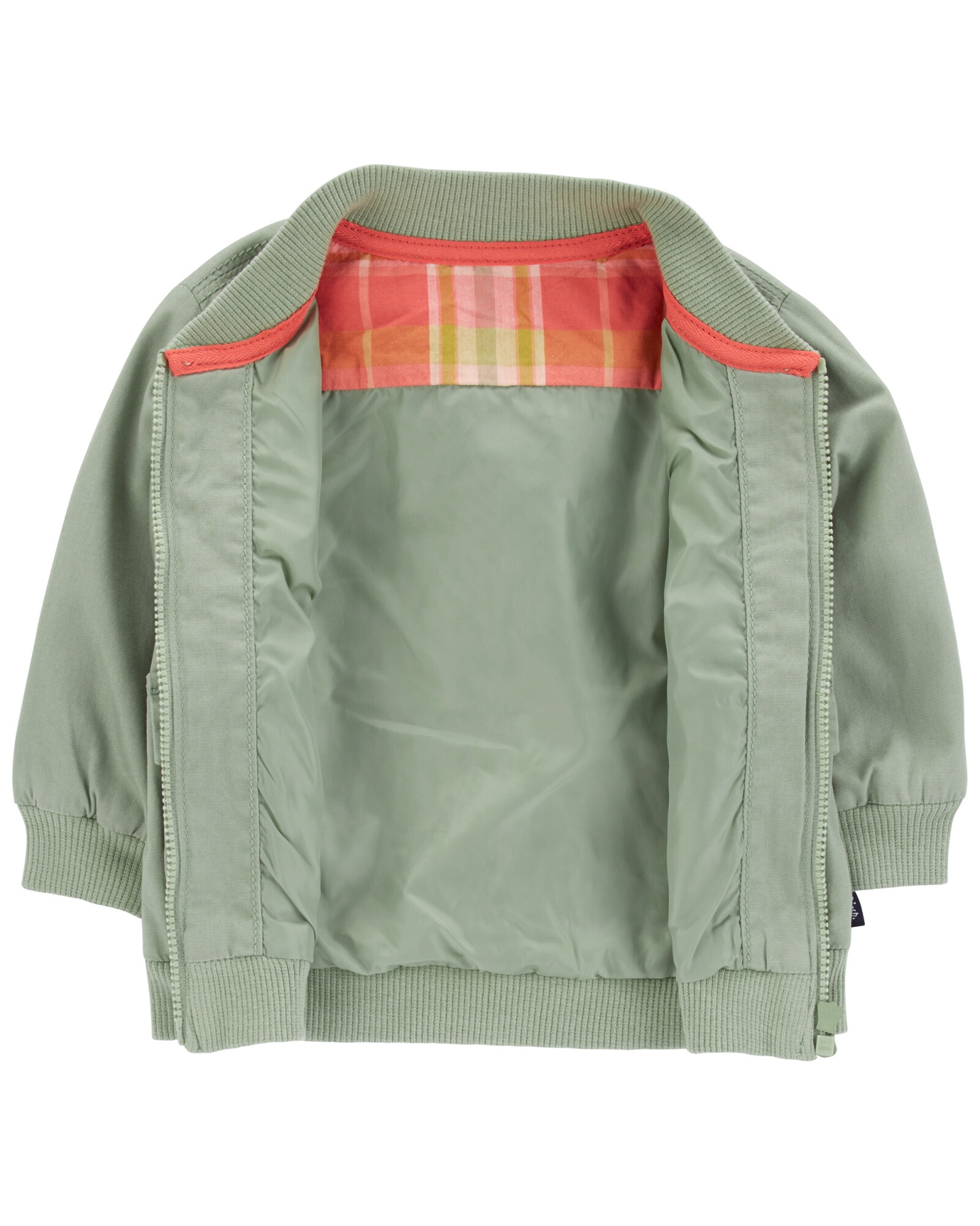 Campera cargo de algodón, verde oliva Sin color
