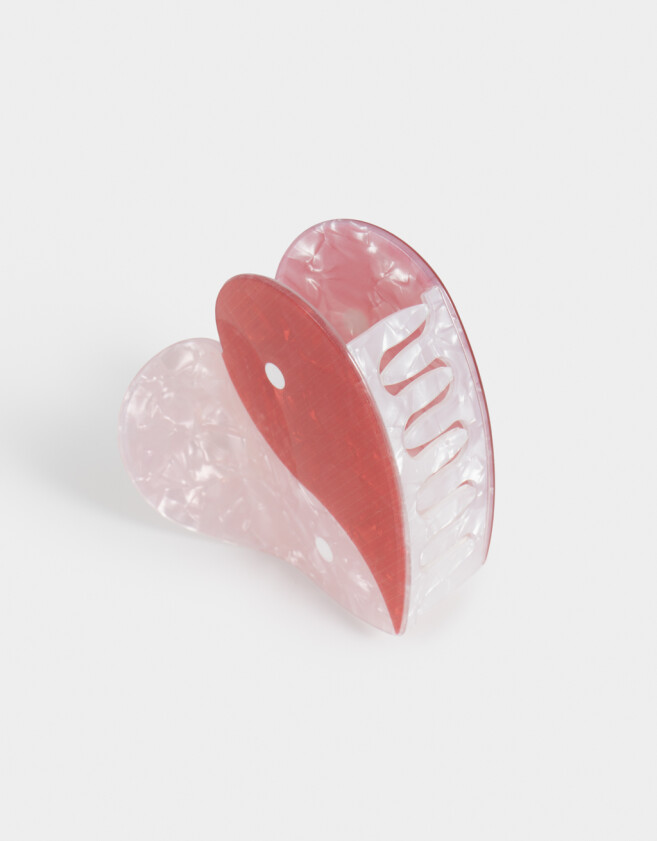 Broche Especiales Broche Acrílico Corazón - Combinacion Bicolor