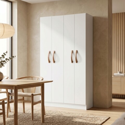 Mueble Multiusos Organizador Ropero de 10 Estantes con 4 Puertas - 170x 89 x 31,5 cm - Blanco Mueble Multiusos Organizador Ropero de 10 Estantes con 4 Puertas - 170x 89 x 31,5 cm - Blanco