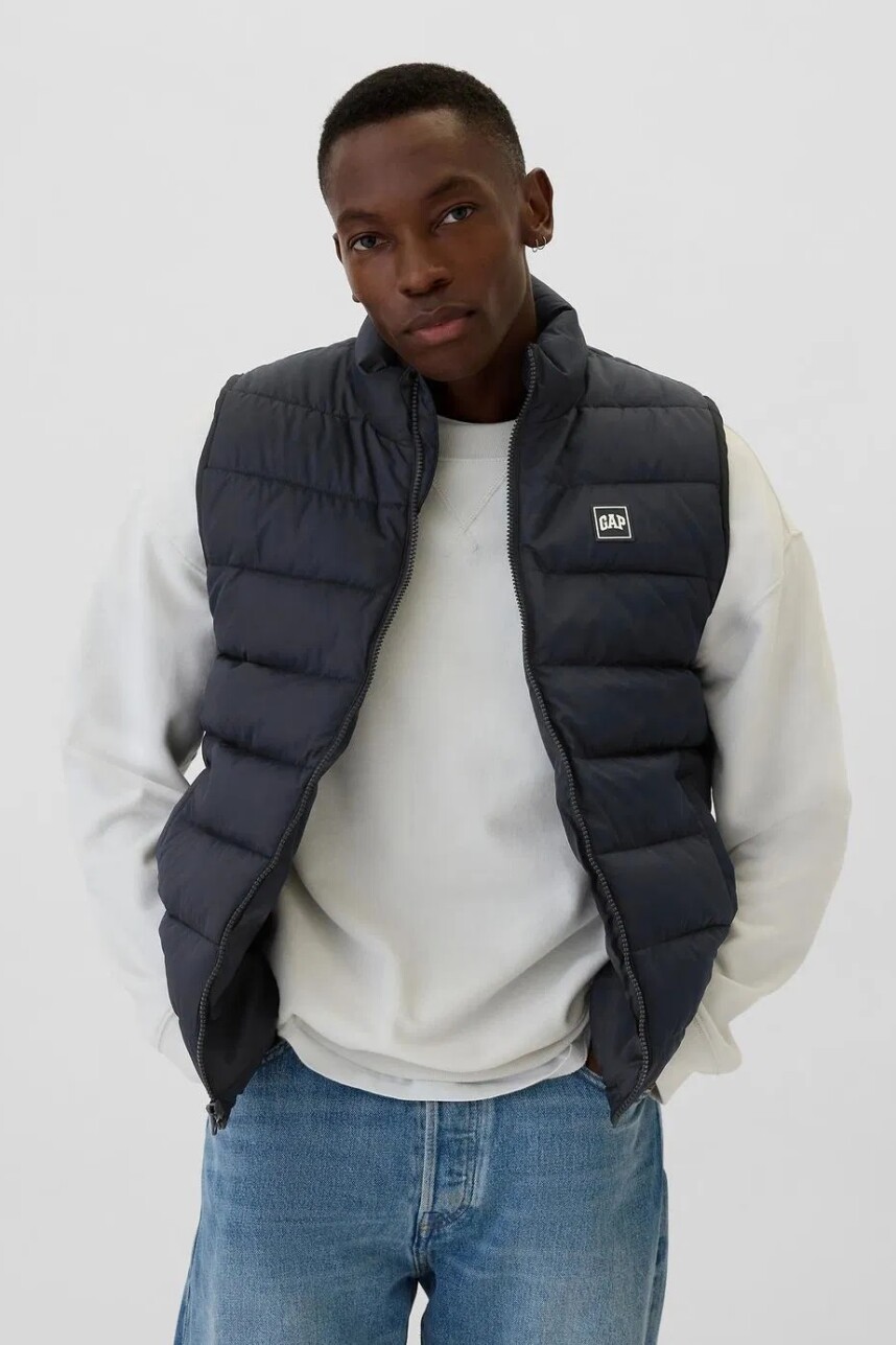 Chaleco Logo Gap Puffer Hombre True Navy V2