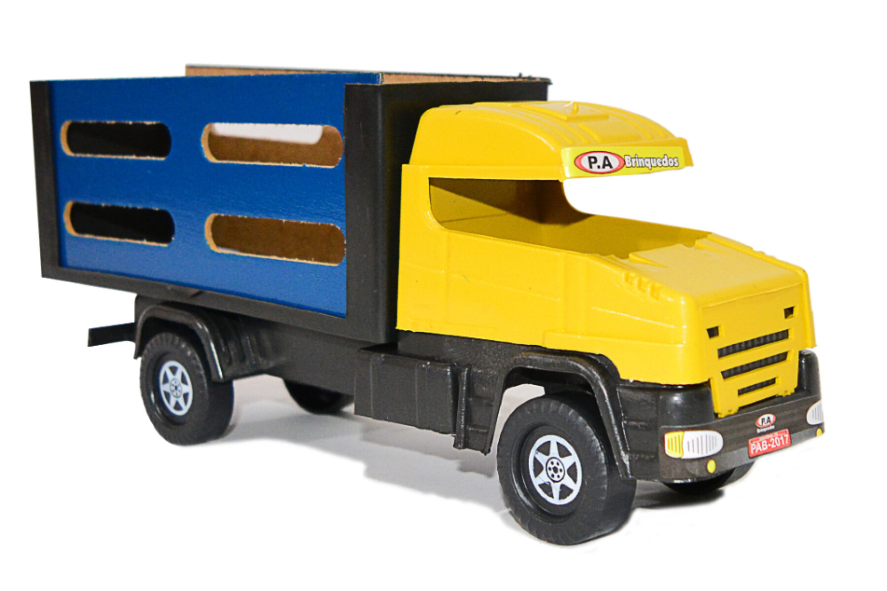 CAMION P.A. BRINQUEDOS MINI CARGA PLASTICO Y MADERA 31CM LARGO 