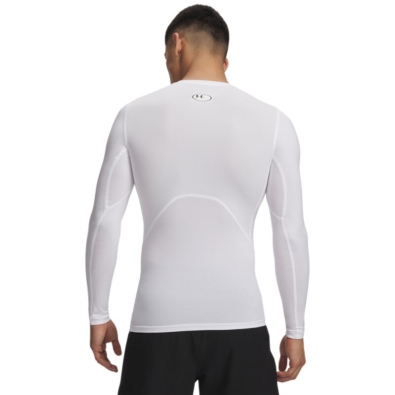 UA HG Armour Comp LS-WHT WHT-100