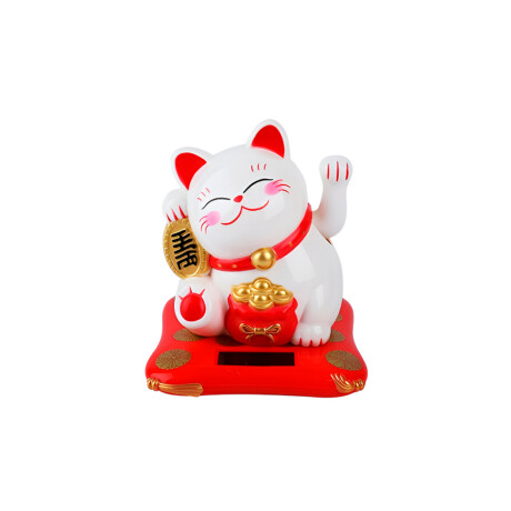 Gato De La Suerte Colores Pequeño Blanco