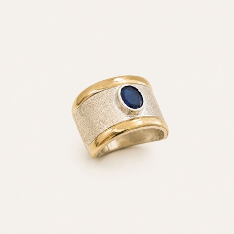 Anillo Clemente Blue - Plata y Oro Anillo Clemente Blue - Plata y Oro
