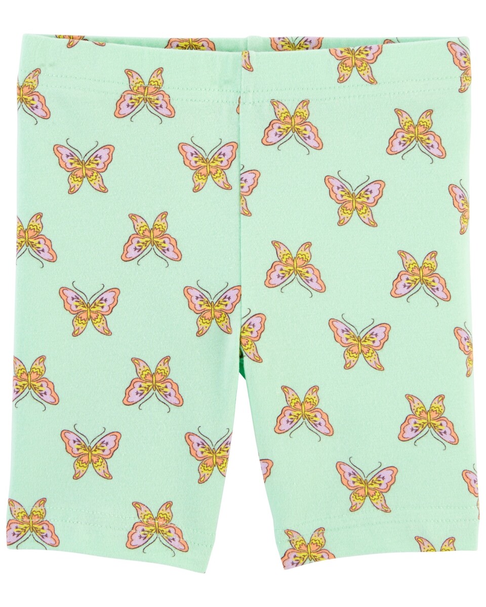 Short ciclista de algodón, diseño mariposas 
