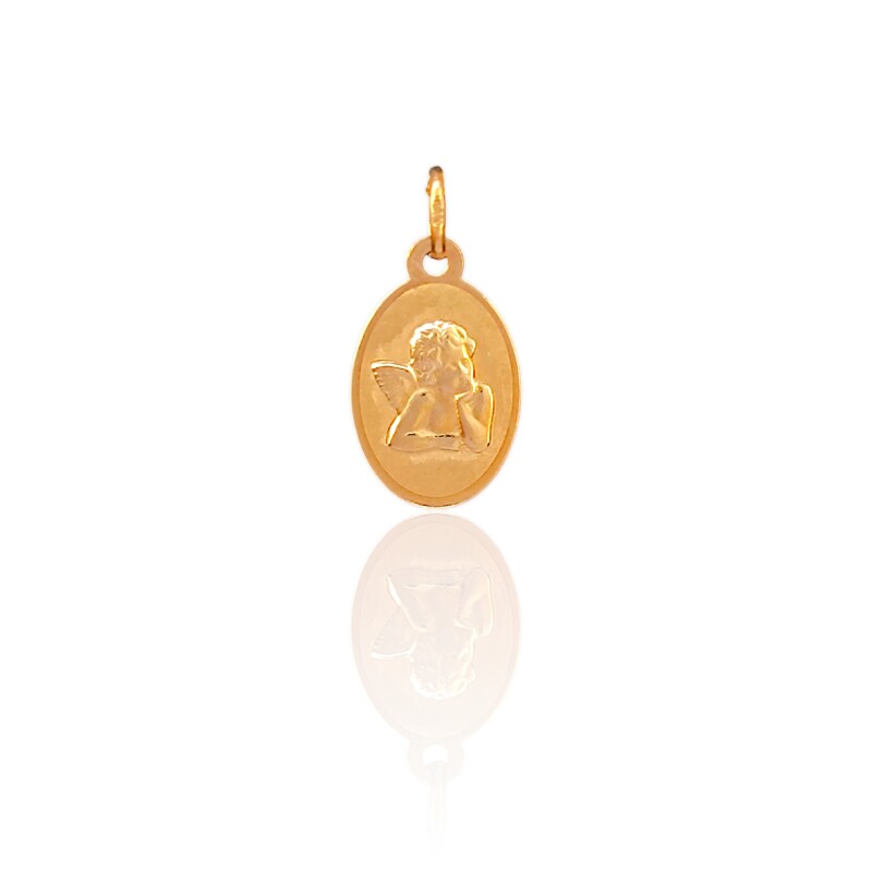 Dije Ángel de la guarda-Oro bajo-Sin piedra-CP8600 Sinpiedra