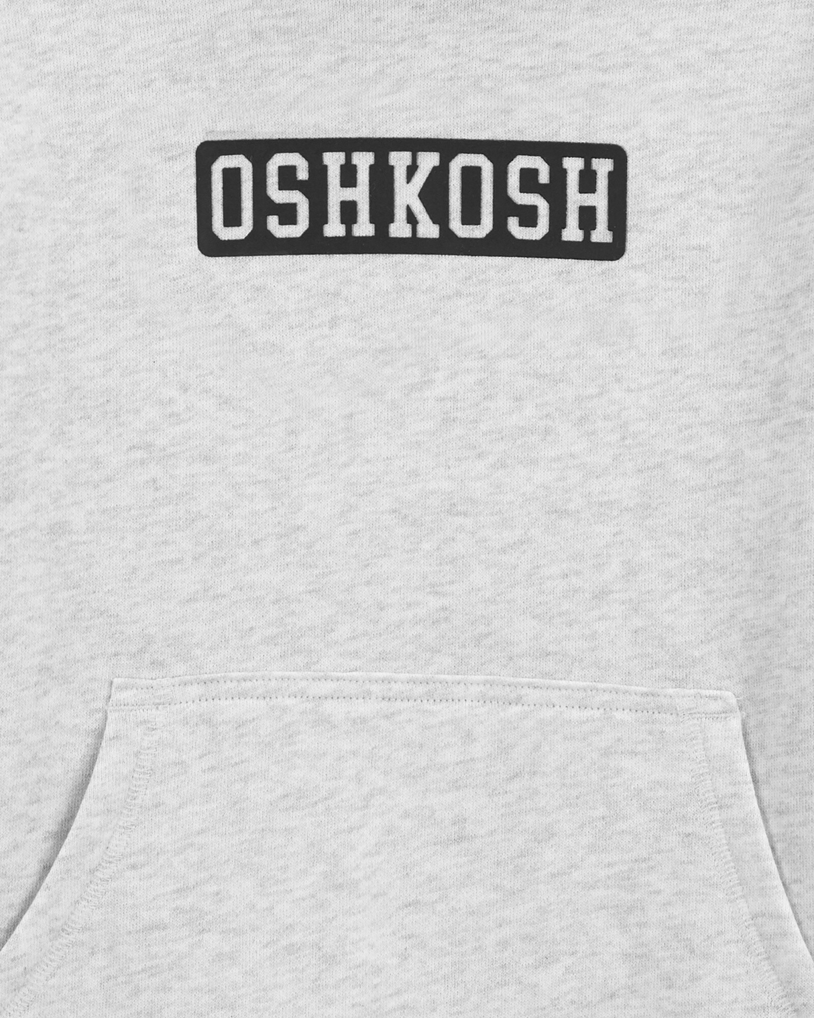 Canguro de algodón, gris, con logo Sin color