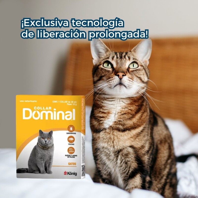 DOMINAL COLLAR ANTIPULGAS Y GARRAPATAS PARA GATOS DOMINAL COLLAR ANTIPULGAS Y GARRAPATAS PARA GATOS