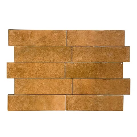 Cerámica de pared Brick Aquarela Terra 7,5x25 cm Brillante Cerámica De Pared Brick Aquarela Terra 7,5x25 Cm Brillante