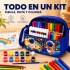 Set de Arte Infantil con Bolso 57 Piezas para Pintar y Dibujar Azul