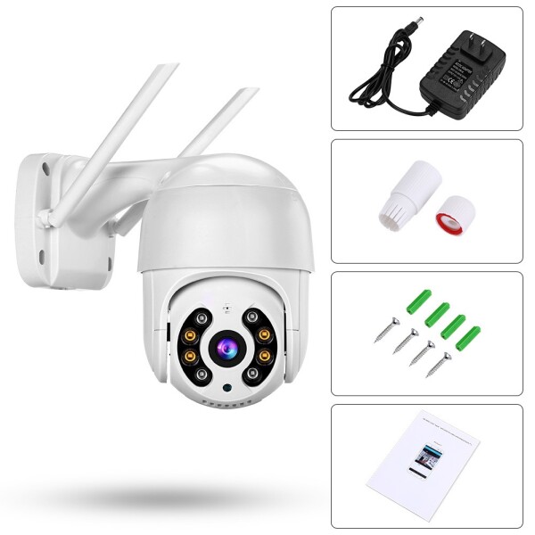 Cámara Wifi Exterior Seguridad Ip Full Hd 1080p Infrarrojo Color Variante Blanco