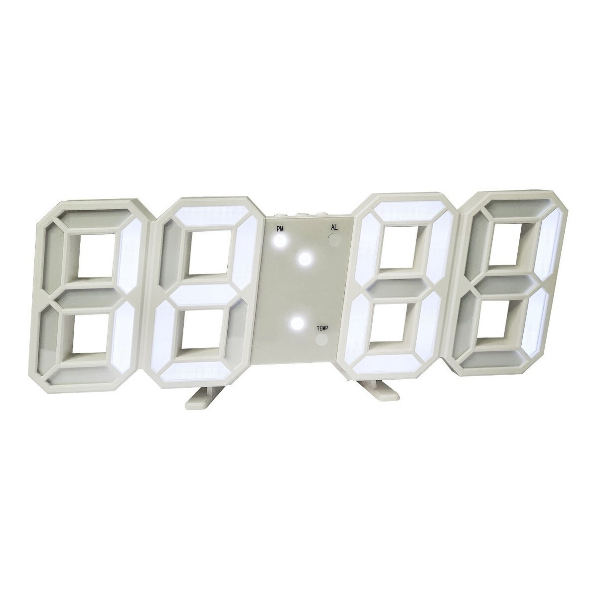 Reloj Digital Mesa Pared Luz Led Moderno Despertador Usb - Variante Color  Blanco — Atrix