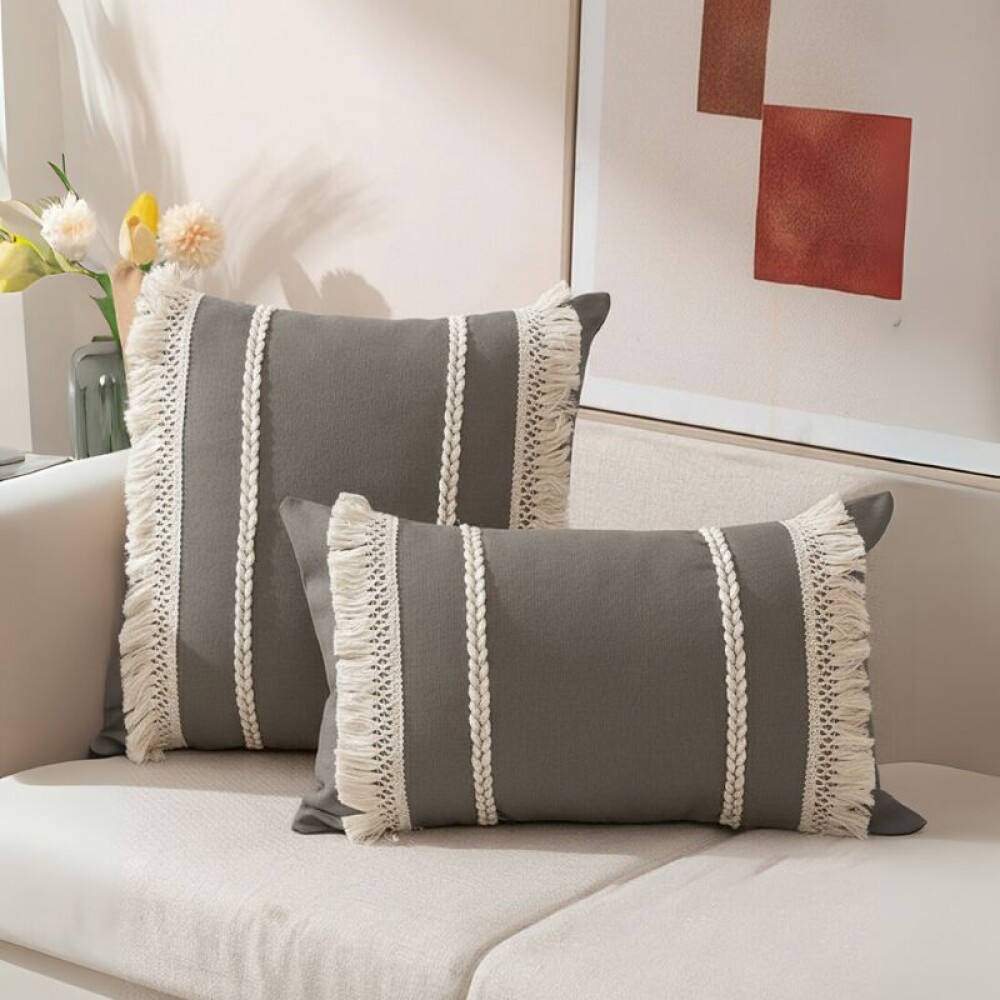 Almohadón trenzas - 45x45cm - Gris Almohadón trenzas - 45x45cm - Gris