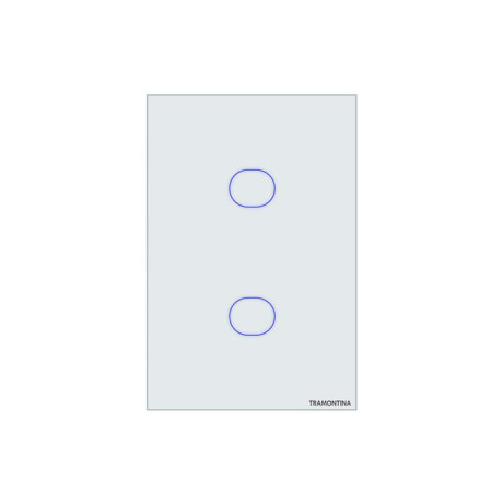 Plaqueta Inteligente Wifi Touch 2 Canales Tramontina Blanco