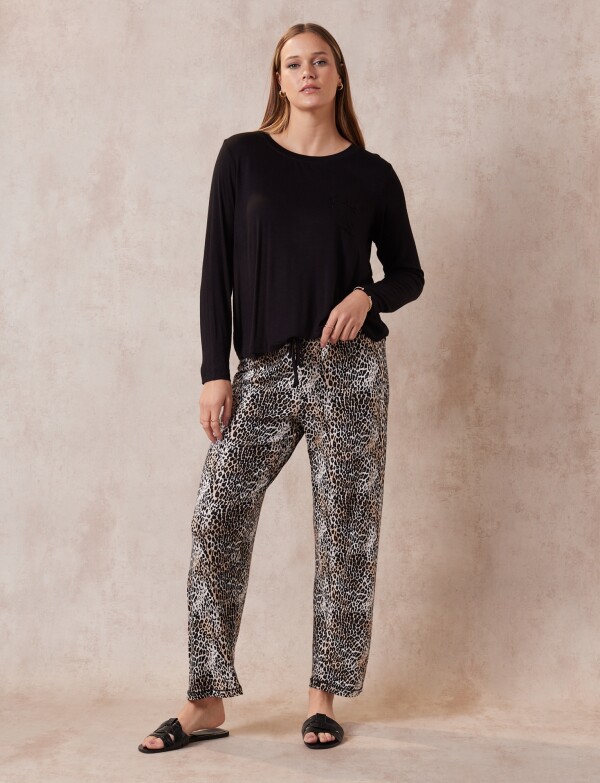 Pijama Con Pantalón NEGRO/MULTI