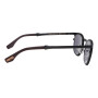 Lentes De Sol One Piece Redondo De Acero Inoxidable Negro/Negro