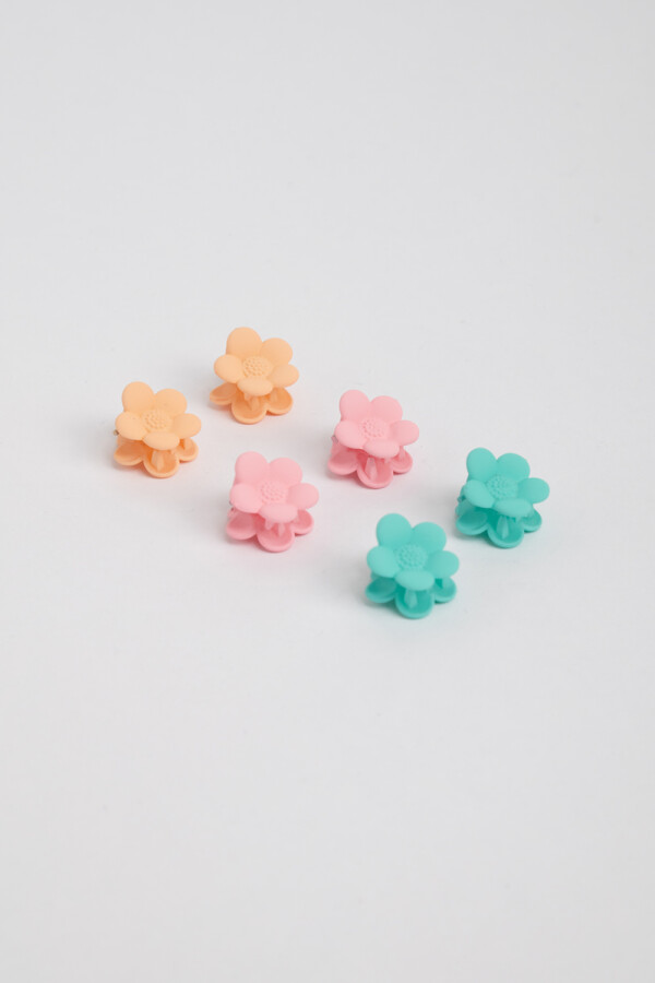 Pack X6 Pinzas de pelo Flores