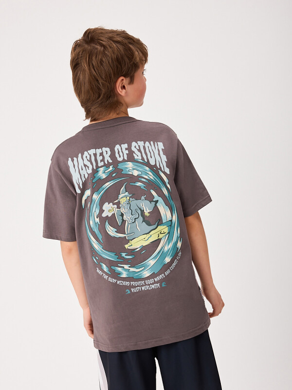 T-SHIRT ROGERS TEEN RUSTY Gris Oscuro