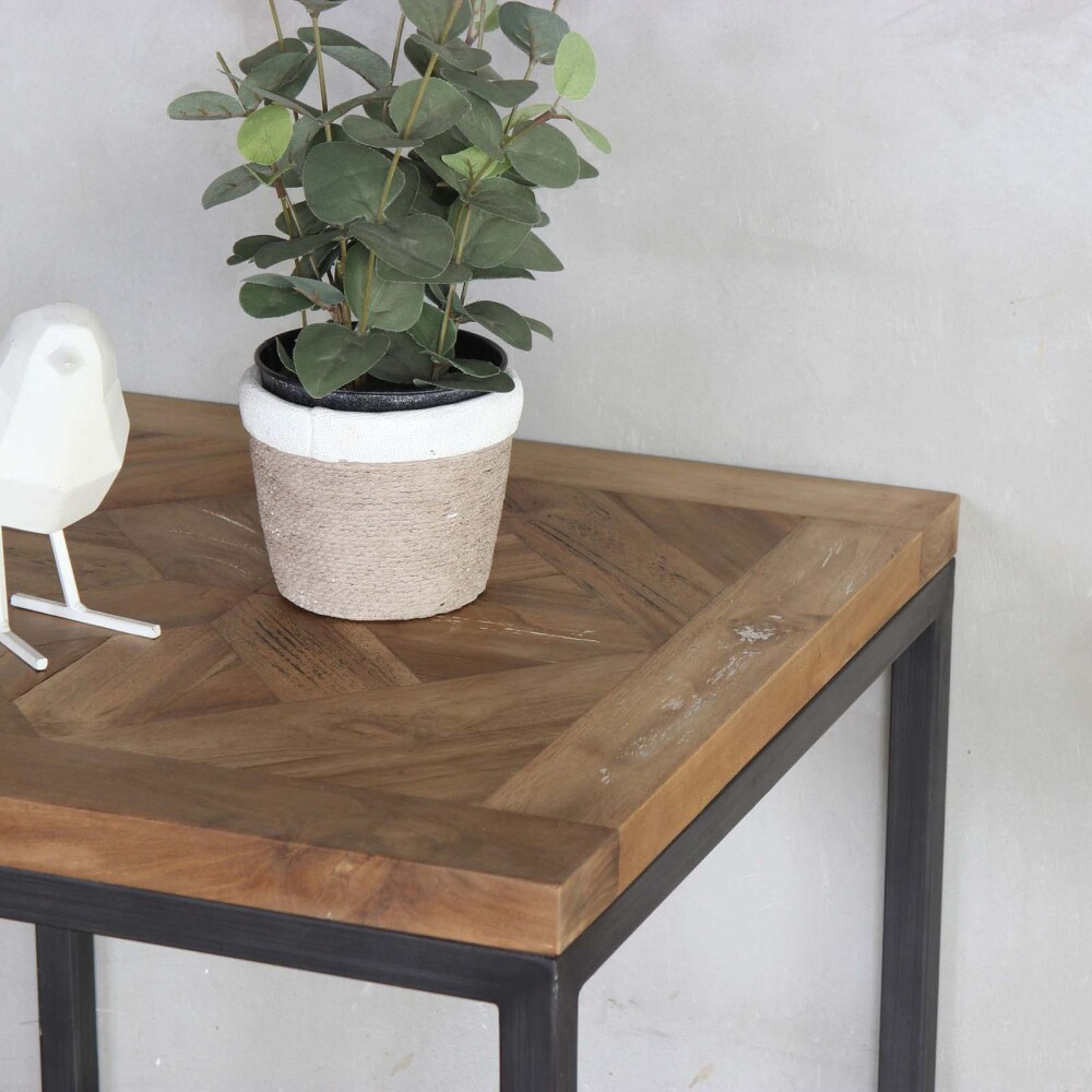 MESA LATERAL/ARRIME MADERA-Y-METAL NATURAL-BEIGE DOMINIQUE NATURAL