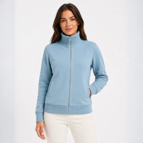Campera Peach Dama Azul Piedra