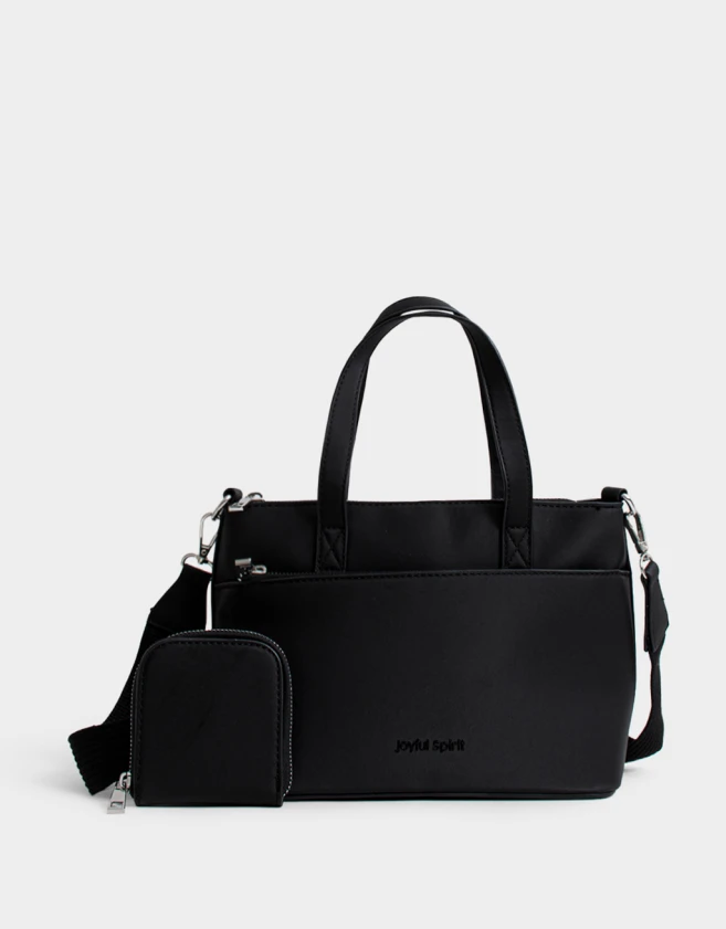 City Clasico Cartera City Con Pouch - Negro