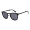 Lentes De Sol One Piece Redondo De Acero Inoxidable Negro/Negro