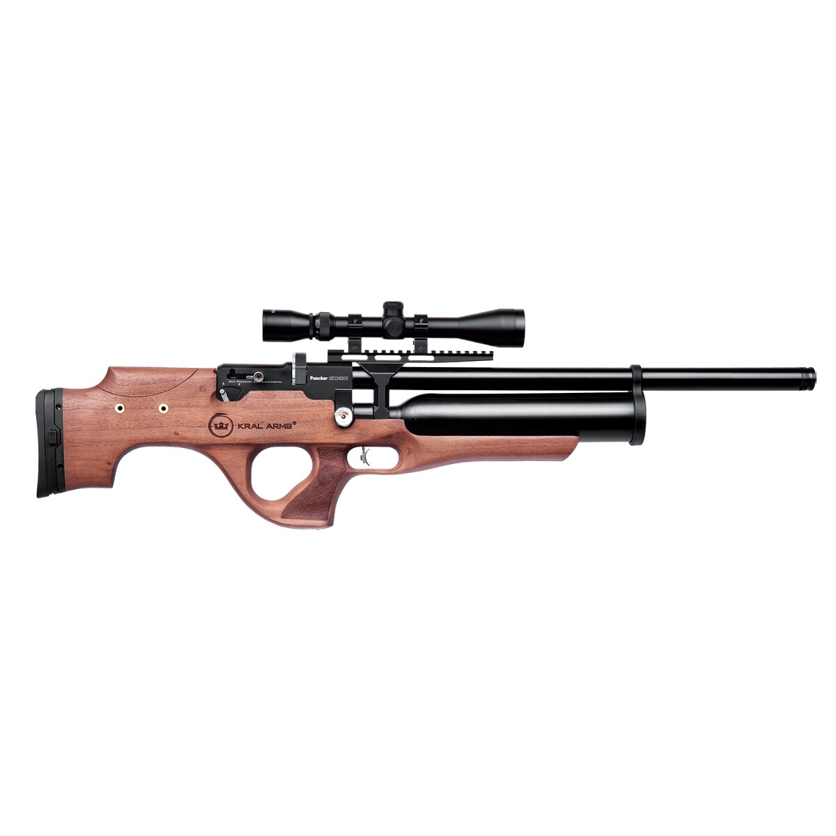 Rifle Chumbera PCP Puncher Ekinoks Semi-auto Calibre 6.35mm Walnut 