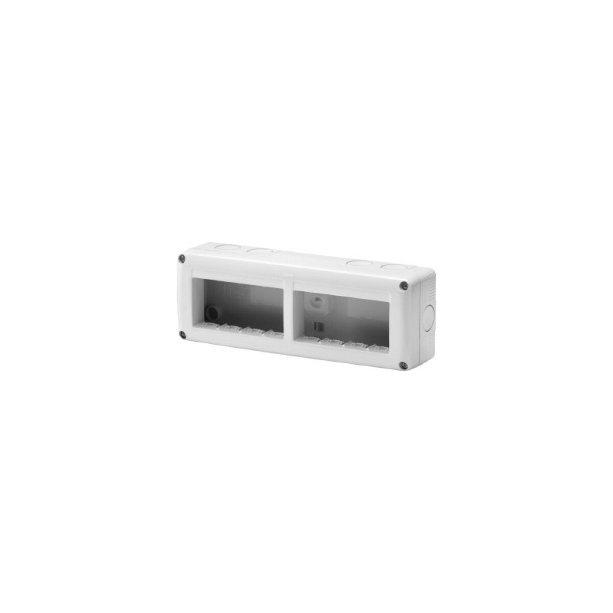 Caja exterior sin tapa p/8 mód. (2x4 mód.) gris - GC7006 