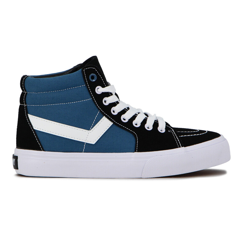 Pony Bota Casual Lona Unisex - Negro/marino Negro-marino