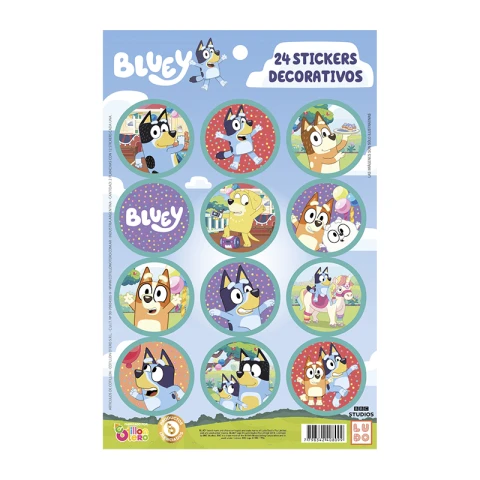Cotillón Adhesivos x 24 Bluey U