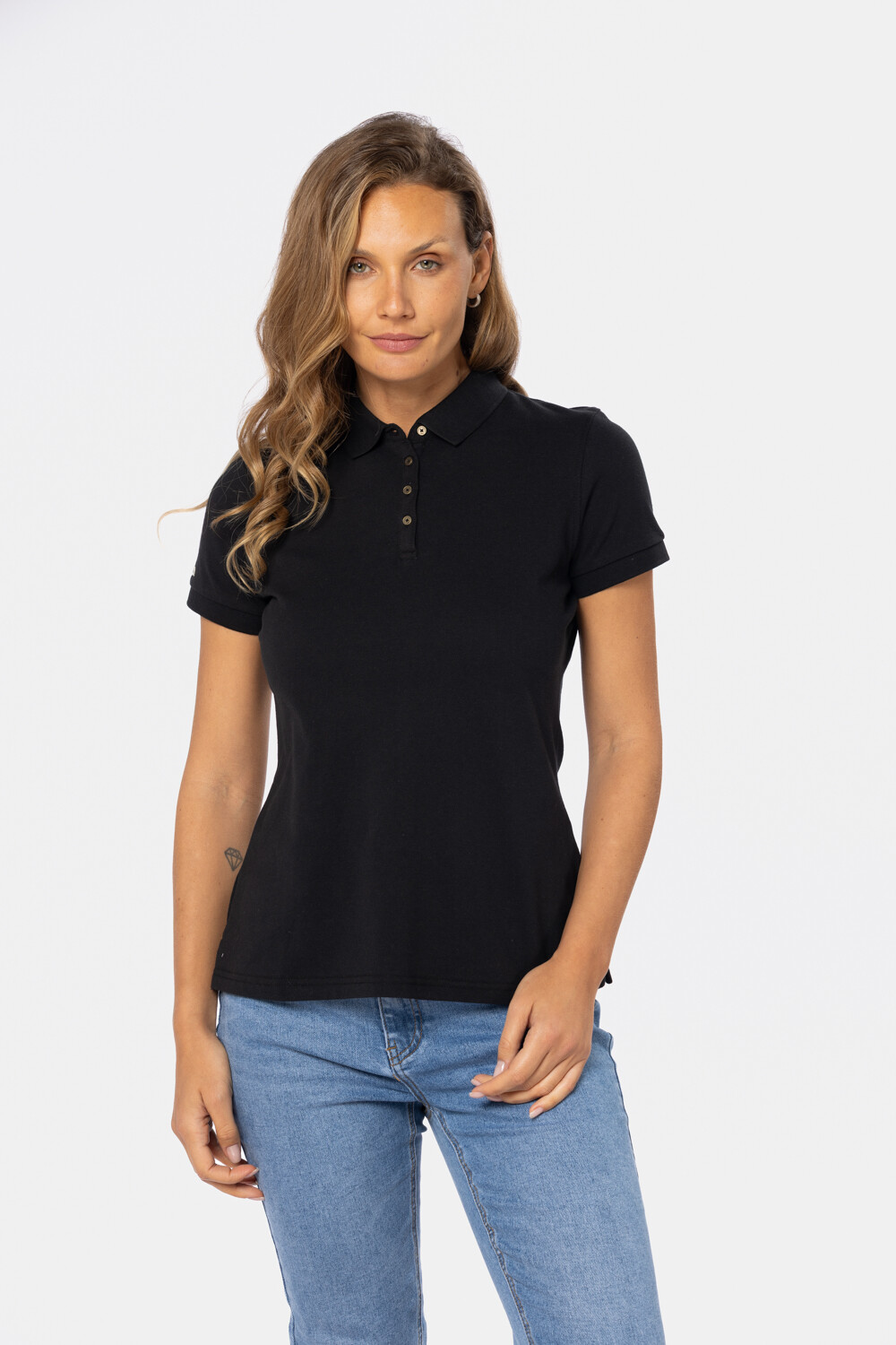 POLO PIQUE LISA Negro