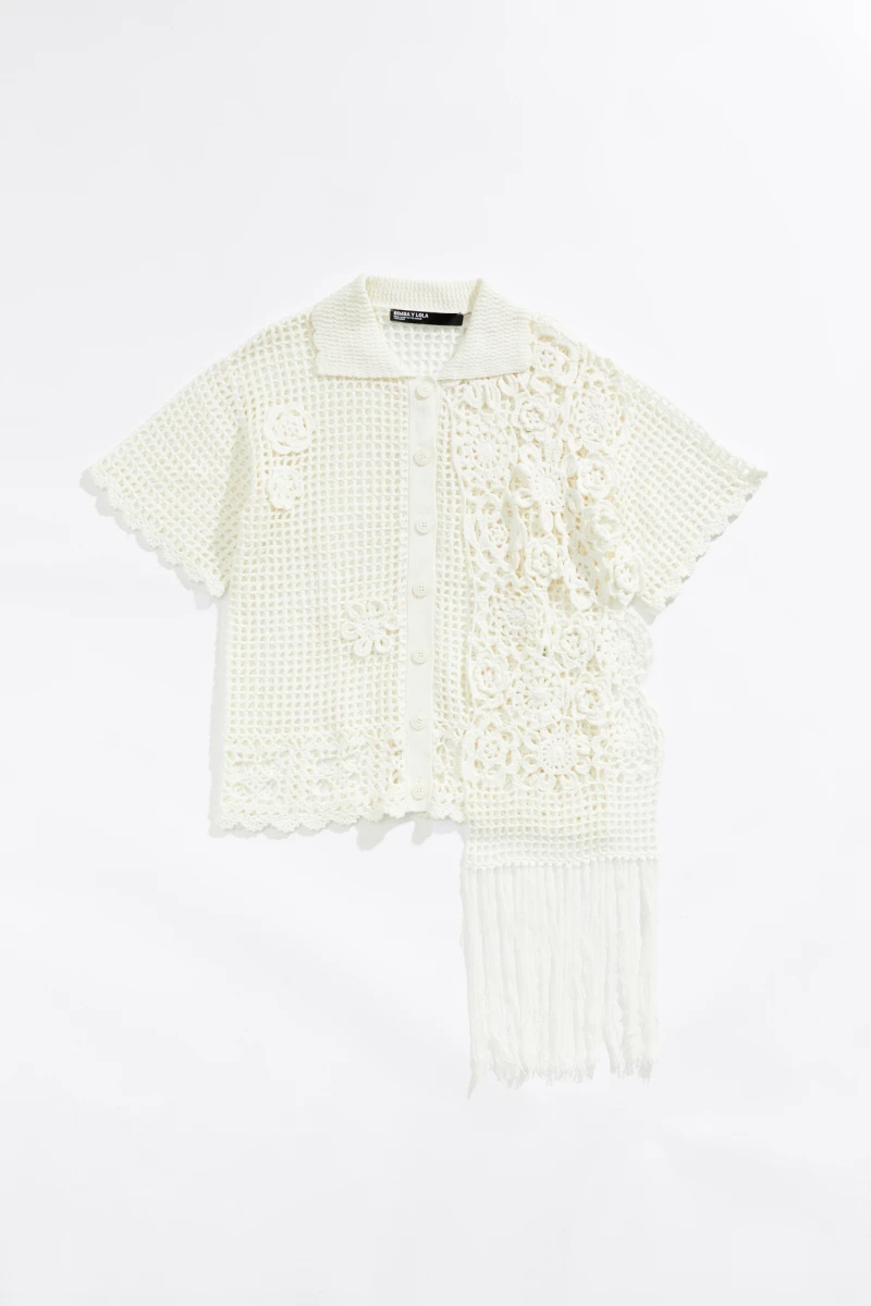 CAMISA CROCHET Blanco