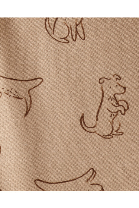 Set dos piezas de algodón, pantalón y buzo, diseño perros Sin color