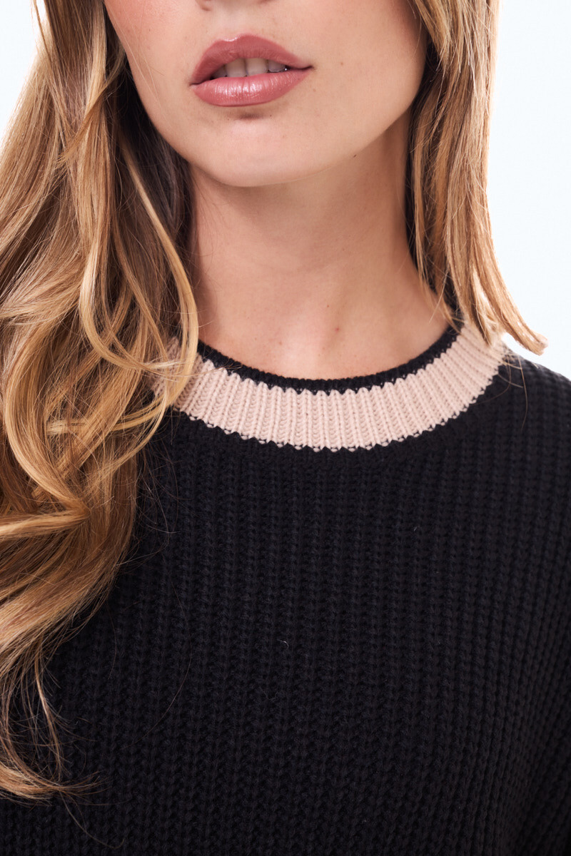 Buzo Tejido Jardín Negro