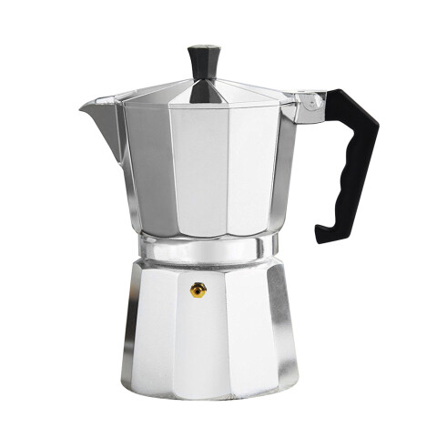 CAFETERA ITALIANA ALUMINIO 150ML 3T PLATA VARENNA CAFETERA ITALIANA ALUMINIO 150ML 3T PLATA VARENNA