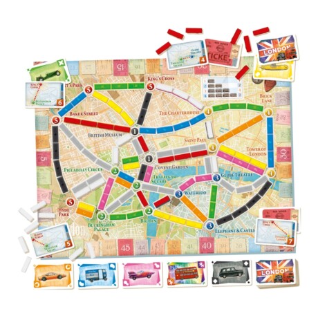 Juego de Mesa Asmodee Ticket To Ride Londres +8 001