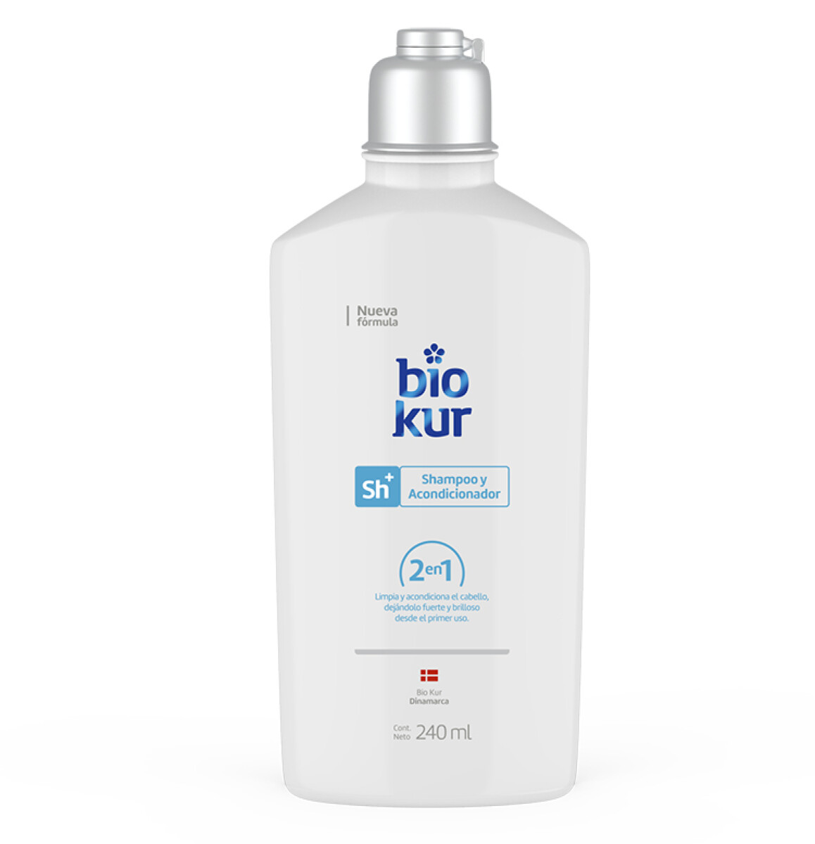 Shampoo Biokur 240 ml - 2 en 1 
