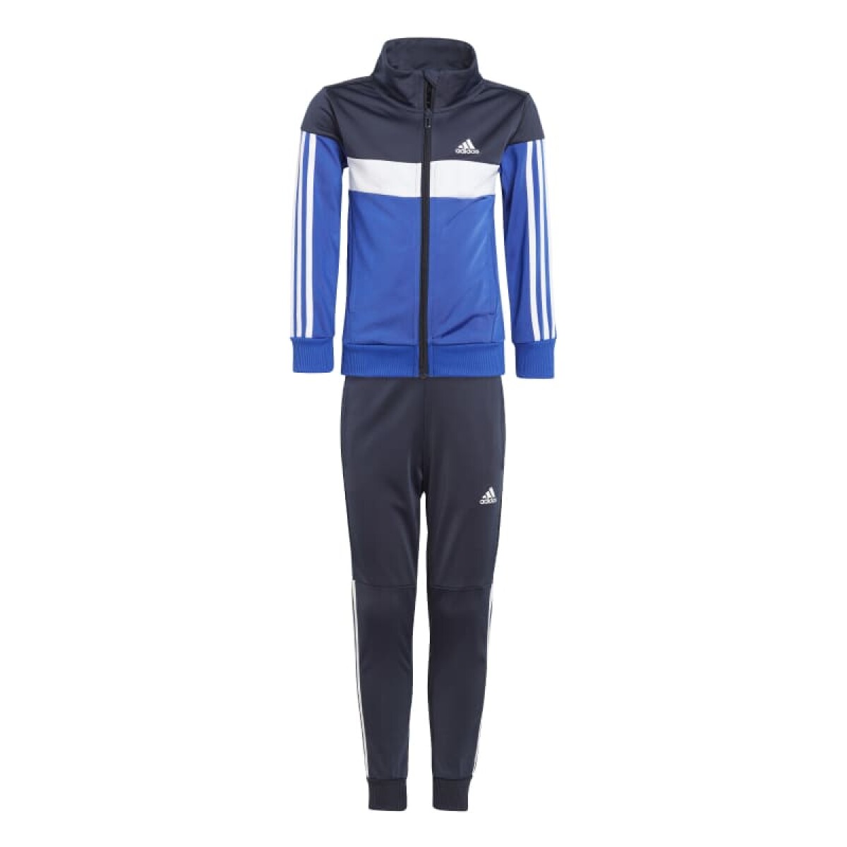 Conjunto Adidas Tiberio 3 Rayas Colorblock Niños - Azul 