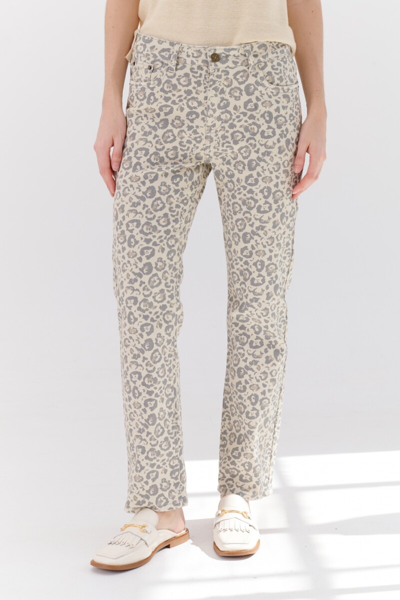 PANTALON COTTON ANIMAL - NATURAL 