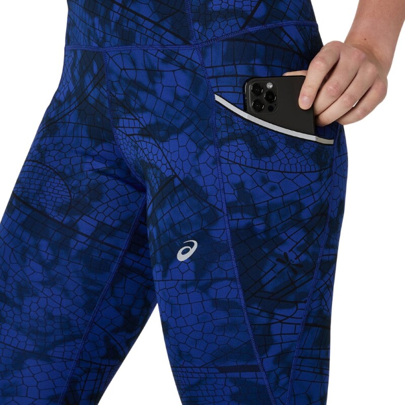Leggings Running Road Lite-Show Tight Mujer Performance Black/dark Cobalt