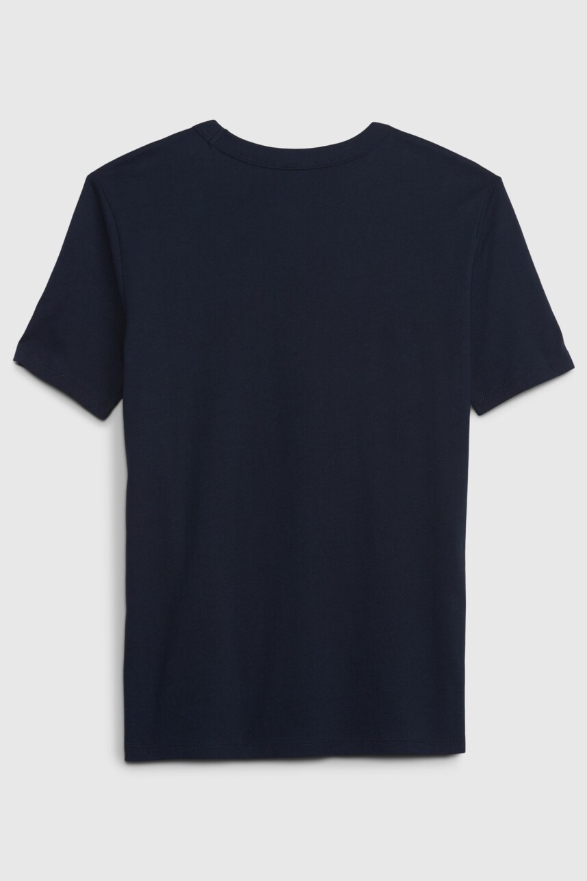 Remera Logo Gap Manga Corta Niño Tapestry Navy