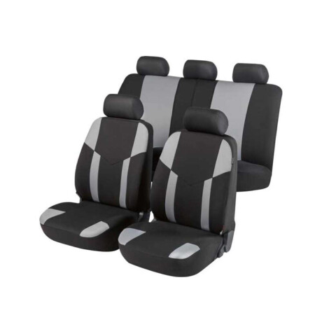 Cubreasientos Universal Auto Tela Franja Gris