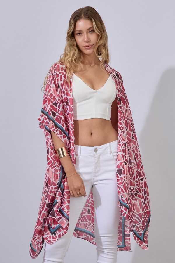 Kimono Printed MULTI/ROSA