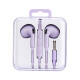 Auriculares de cable violeta