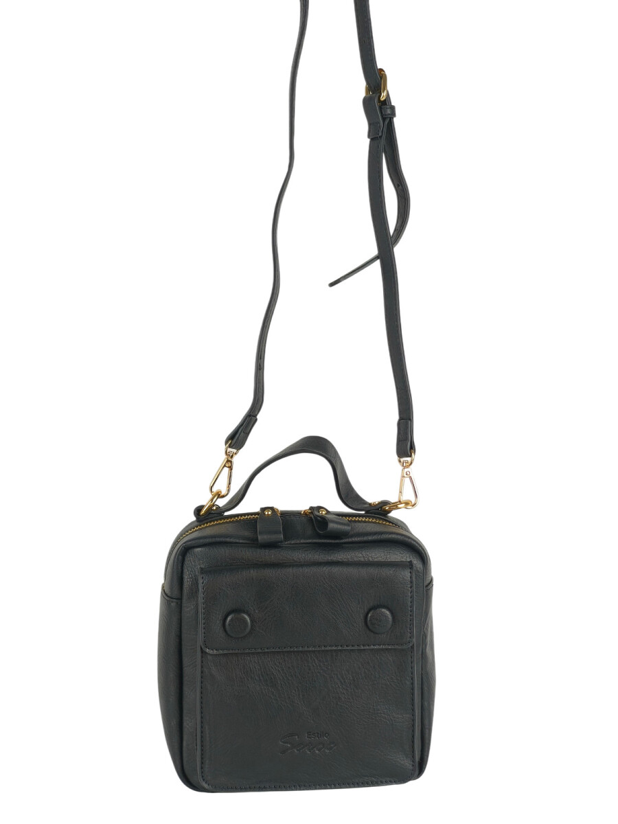 Morral con bolsillo - Negro 