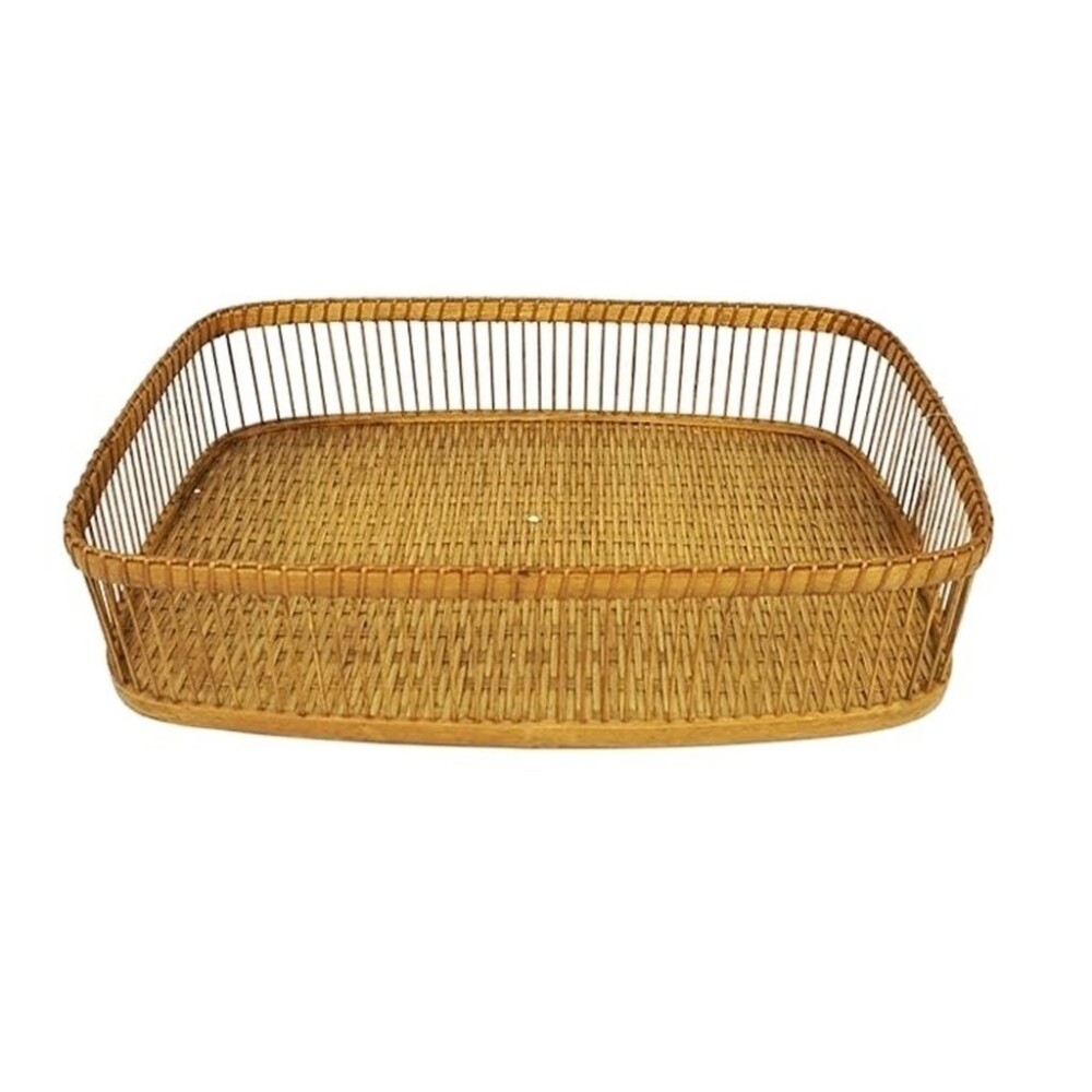 Cesto Rectangular 45x30xh10Cms Bambú CESTO RECTANGULAR 45X30XH10CMS BAMBU