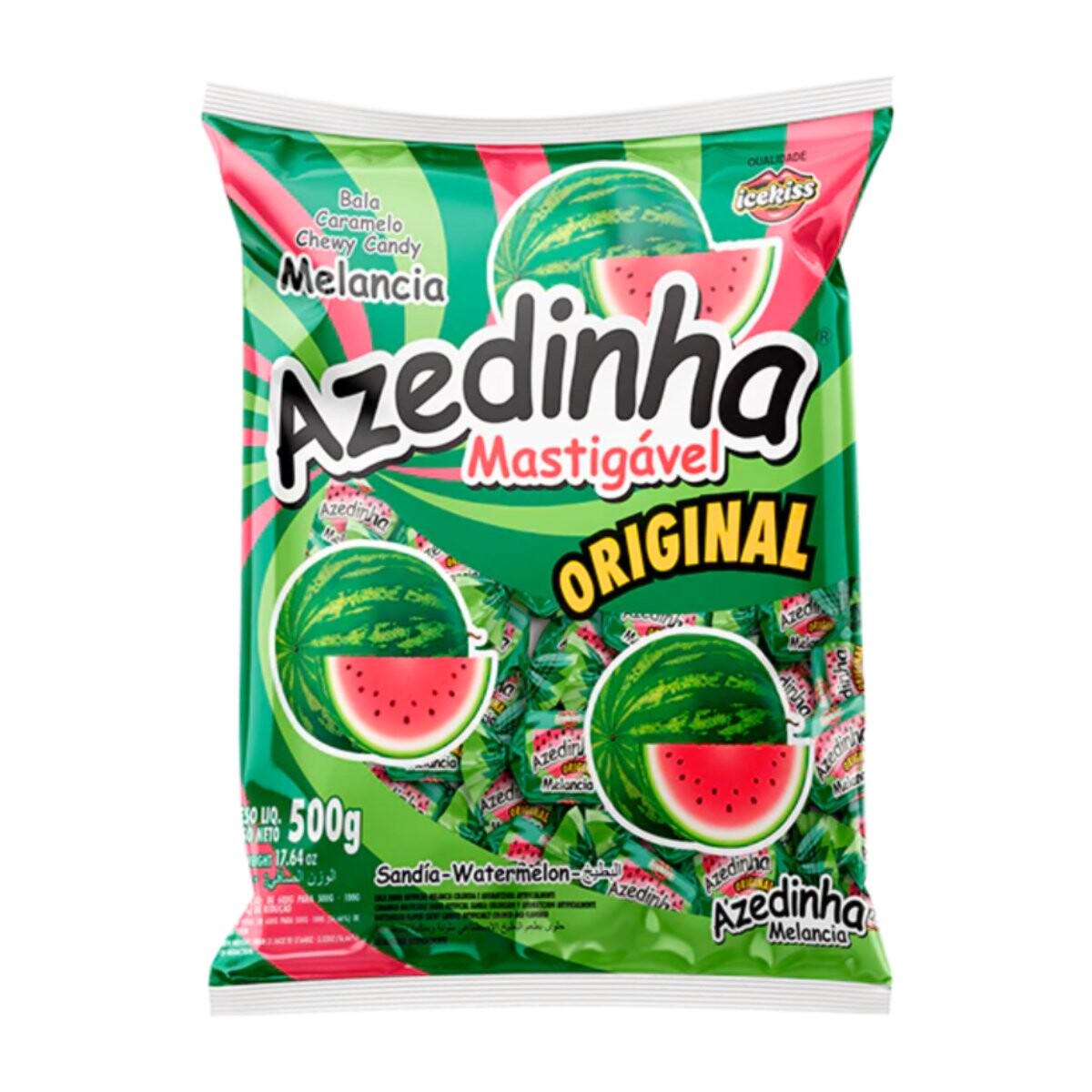 CARAMELO MASTICABLE ICEKISS ACIDO 500G/97U SANDIA 