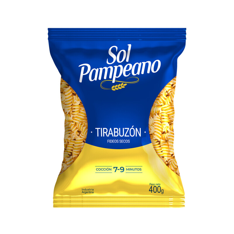 FIDEOS SOL PAMPEANO TIRABUZON 400G Fideos Sol Pampeano Tirabuzon 400g