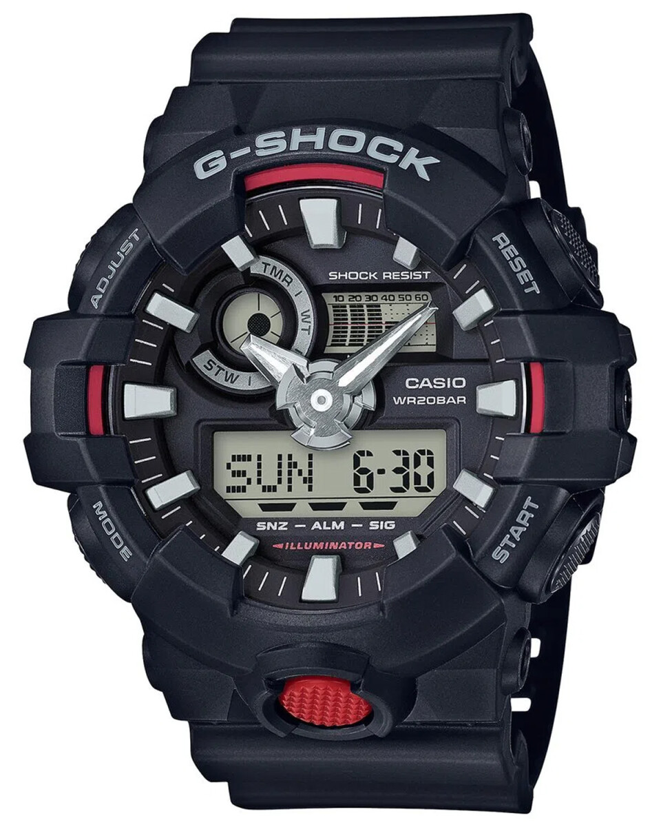 Reloj Análogo/Digital Casio G-Shock GA-700 Super Resistente - Rojo 